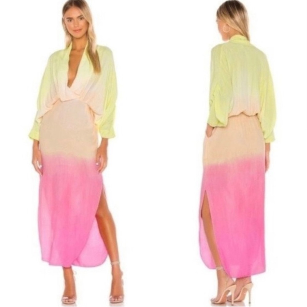SWF Sunset Dress Maxi Ombré Pink Yellow